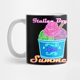 Italian Boy Summer Gelato Design Mug